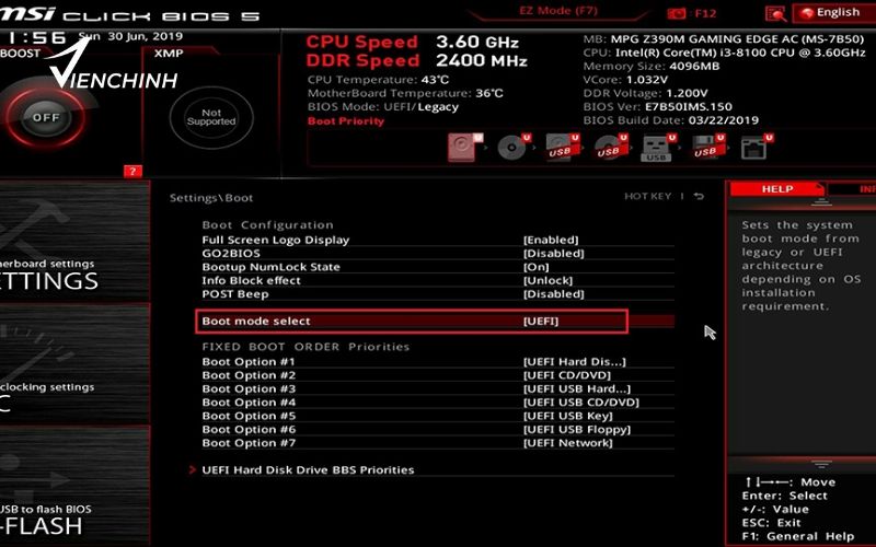 Cách Vào BIOS Laptop MSI Cho Windows